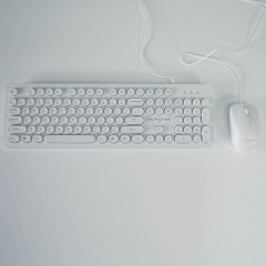 键鼠套装 CY10有线键鼠套装，白色