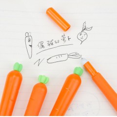 20支装沐艺创意萝卜笔中性笔 学生用品 0.5mm全针管黑色签字笔